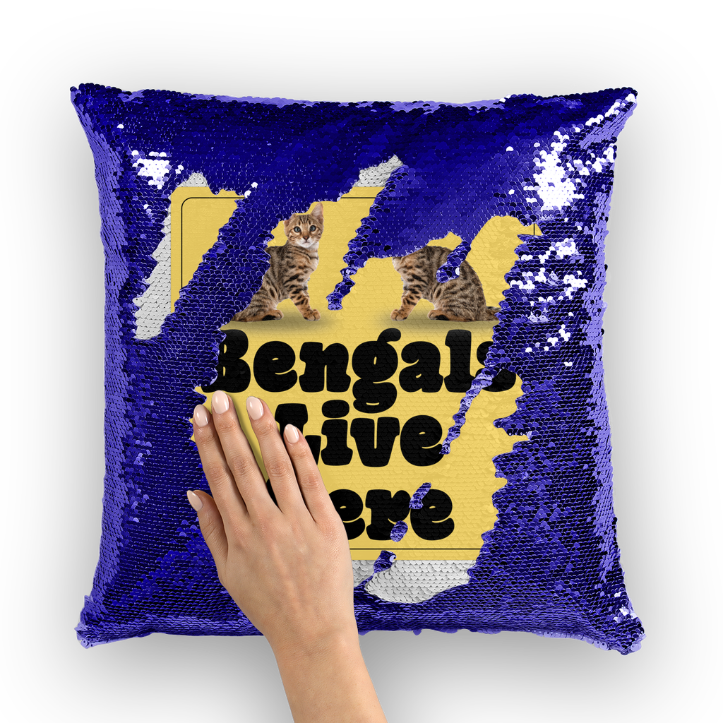 Bengals Sequin Cushion Cover