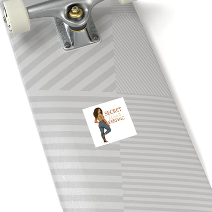 Chic Laminate Stickers, Empowering Décor, Secret Worth Keeping, Stylish Gifts, Trendy Accessories, Perfect for Journals, Scrapbooking