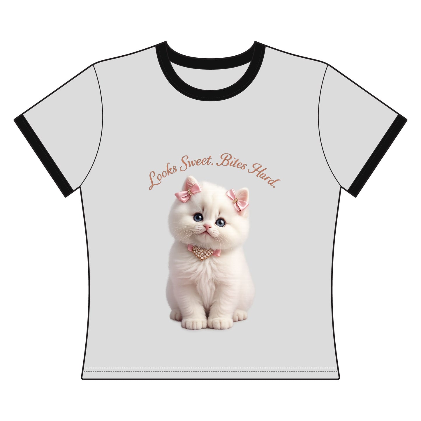 Looks Sweet. Bites Hard Women's Ringer Tee