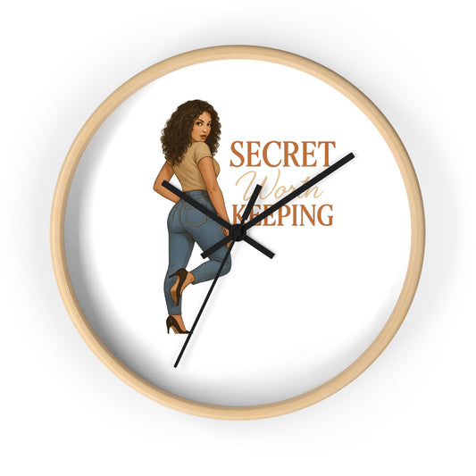 Stylish Secret Keeping Wall Clock, Home Decor, Time Management, Unique Gift, Modern Office Decor, Trendy Wall Art