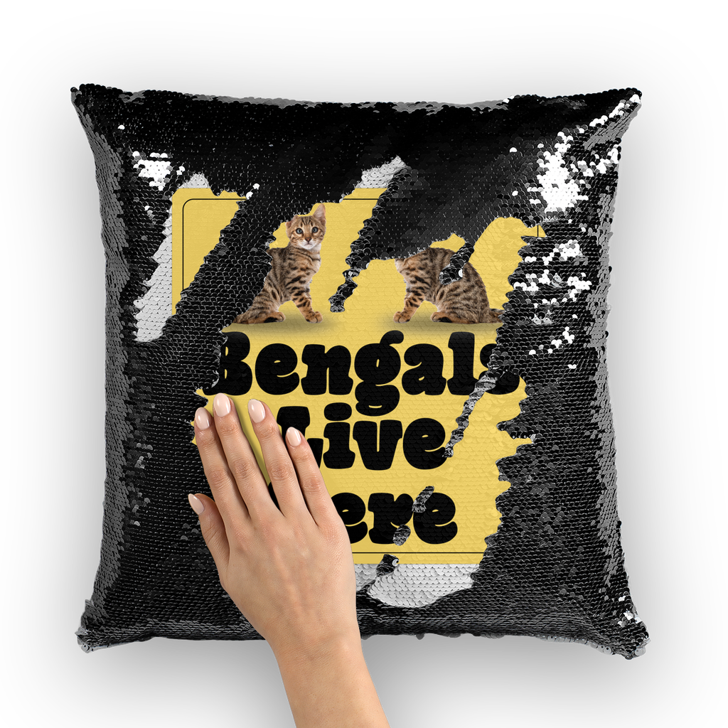 Bengals Sequin Cushion Cover