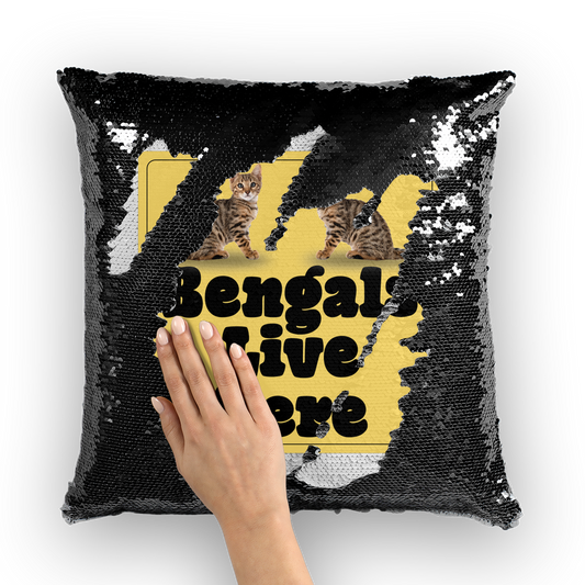Bengals Sequin Cushion Cover