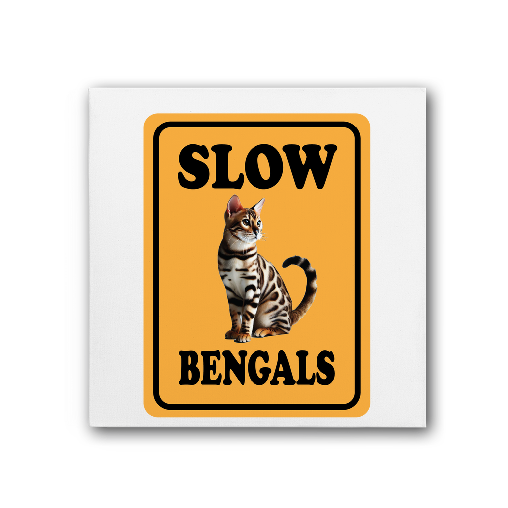 slow bengals Premium Stretched Canvas