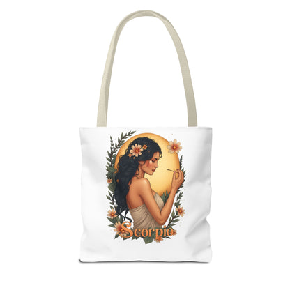 Scorpio  Tote Bag — Floral Astrological Gift