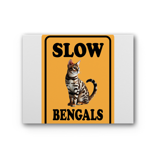 slow bengals Premium Stretched Canvas