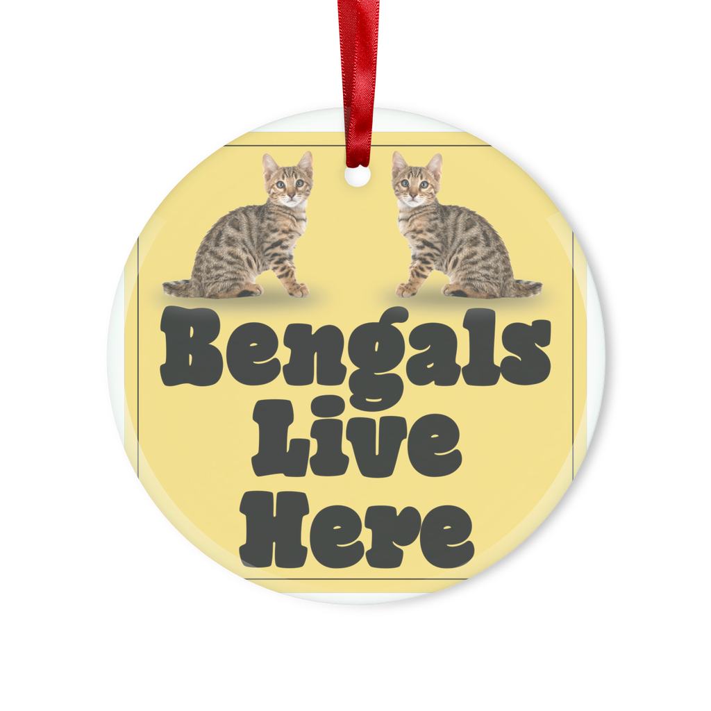 Bengals Glass Hanging Ornament