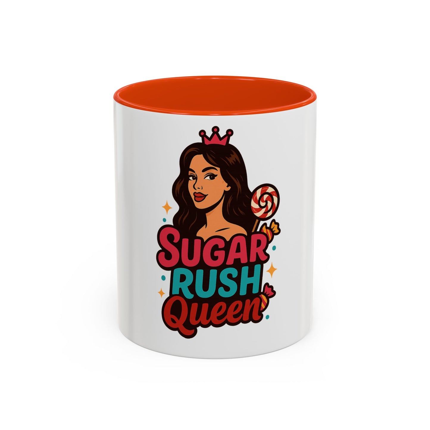 Colorful Sugar Rush Queen Mug, Fun Gift for Sweet Lovers, Cute Coffee Cup, Birthday, Celebration, Drinkware