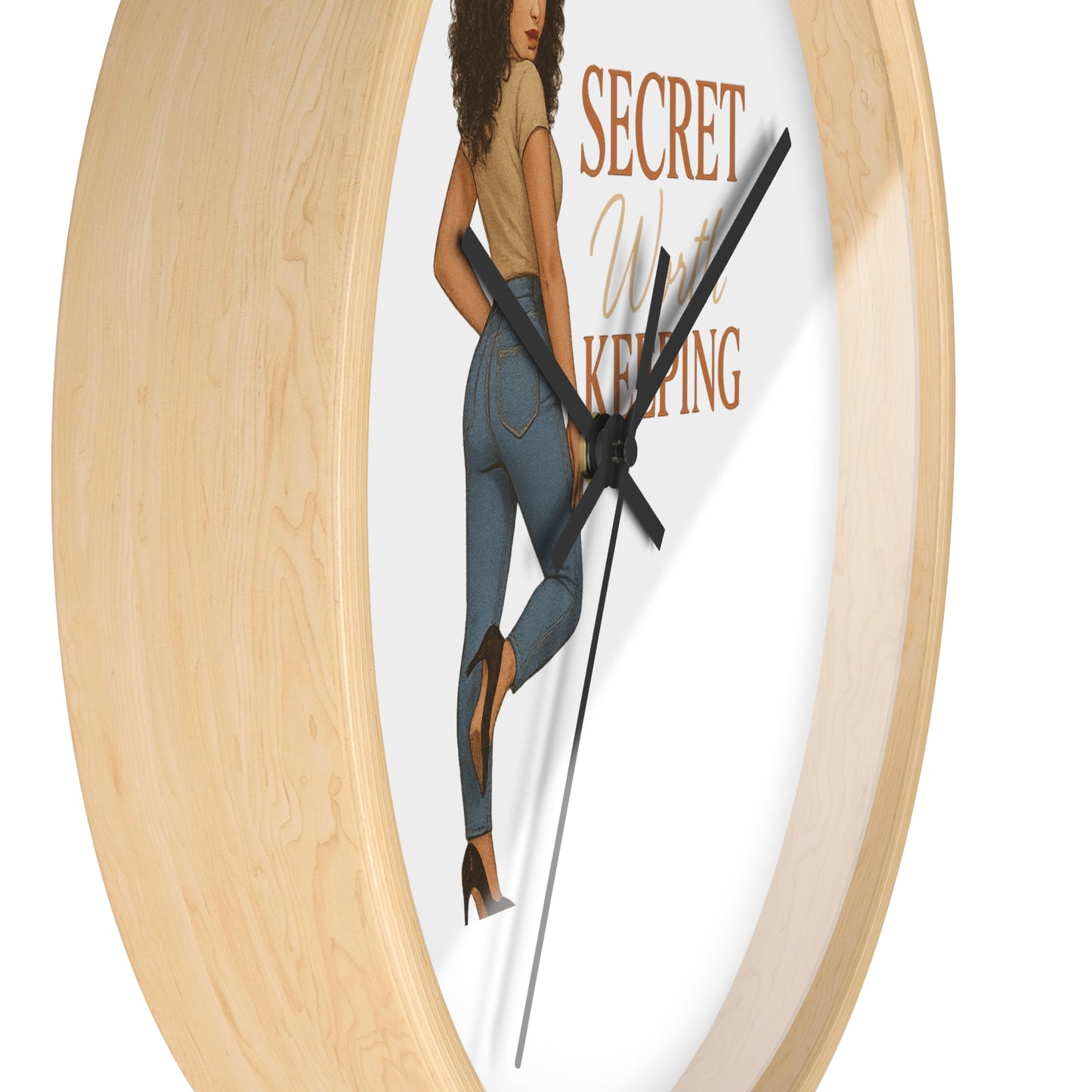 Stylish Secret Keeping Wall Clock, Home Decor, Time Management, Unique Gift, Modern Office Decor, Trendy Wall Art