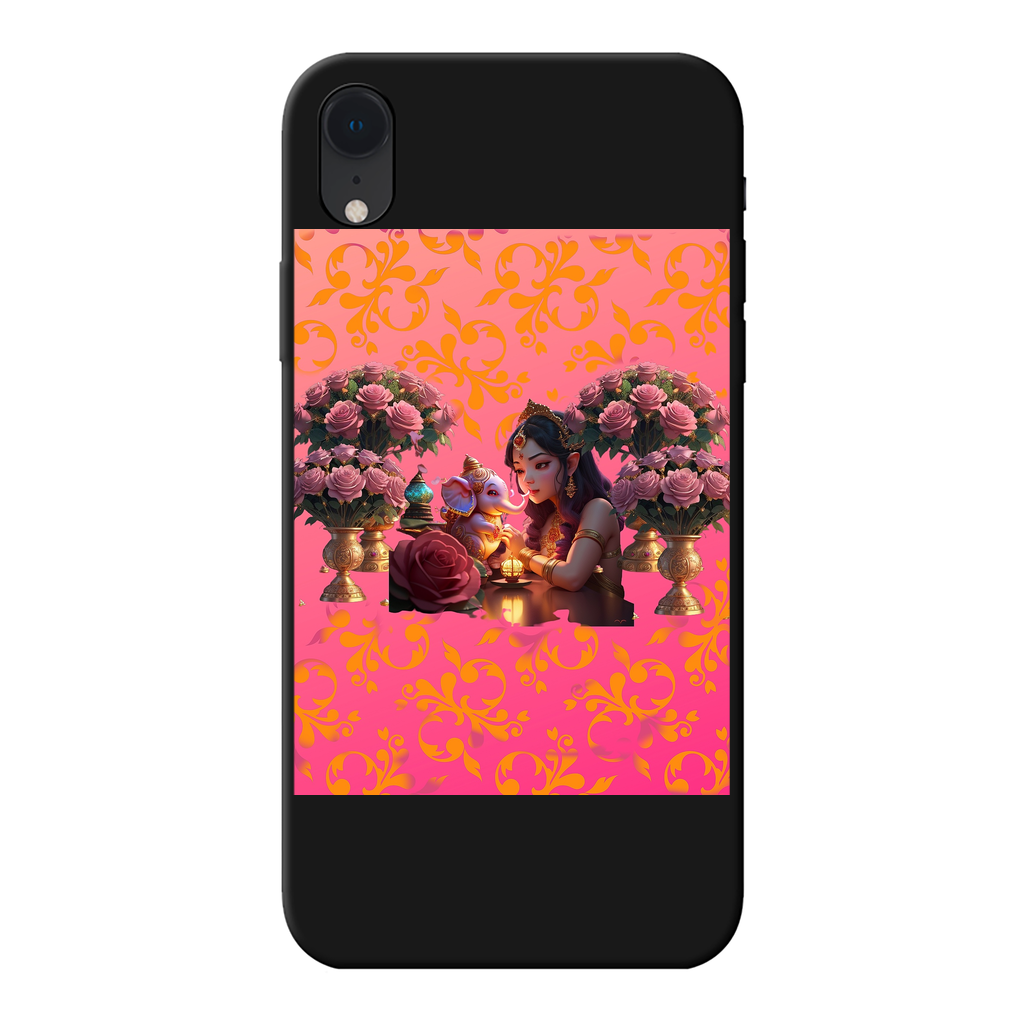 Best Friend Back Printed Black Soft Phone Case