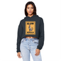 slow bengals Cropped Raw Edge Boyfriend Hoodie