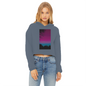 Twilight Ladies Cropped Raw Edge Hoodie