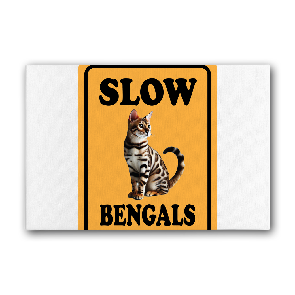 slow bengals Premium Stretched Canvas