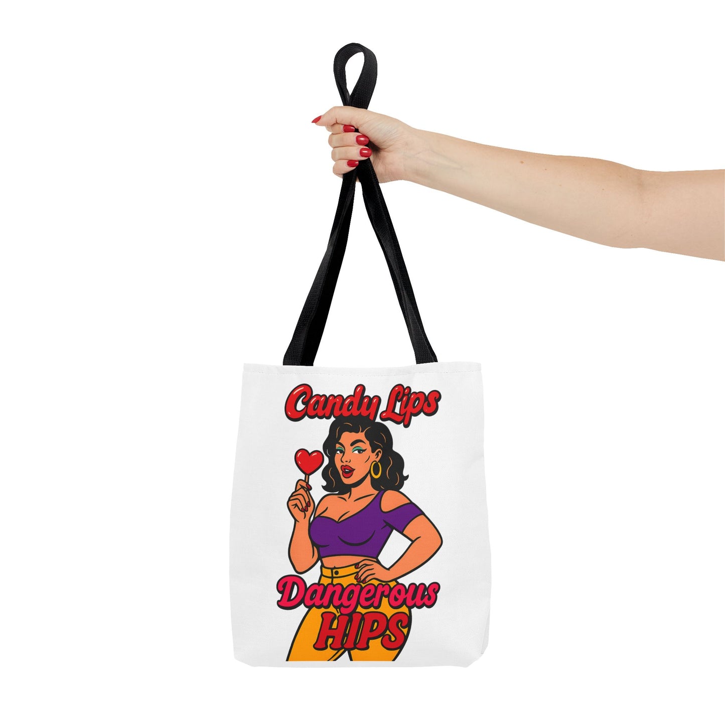 Vintage Pin-Up Style Tote Bag, Fun Summer Tote, Retro Handbag, Gift for Her, Stylish Grocery Bag, Cute Everyday Bag