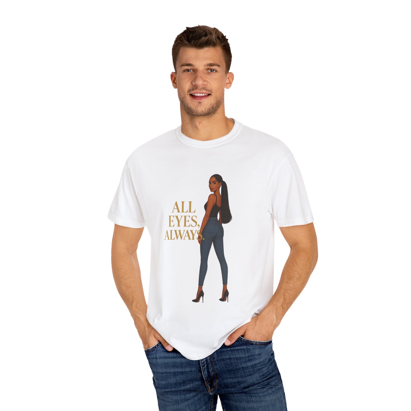 Garment-Dyed T-Shirt, Stylish Fashion Tee, Unique Graphic Shirt, Gift for Her, Casual Everyday Wear, Summer Fashion Top