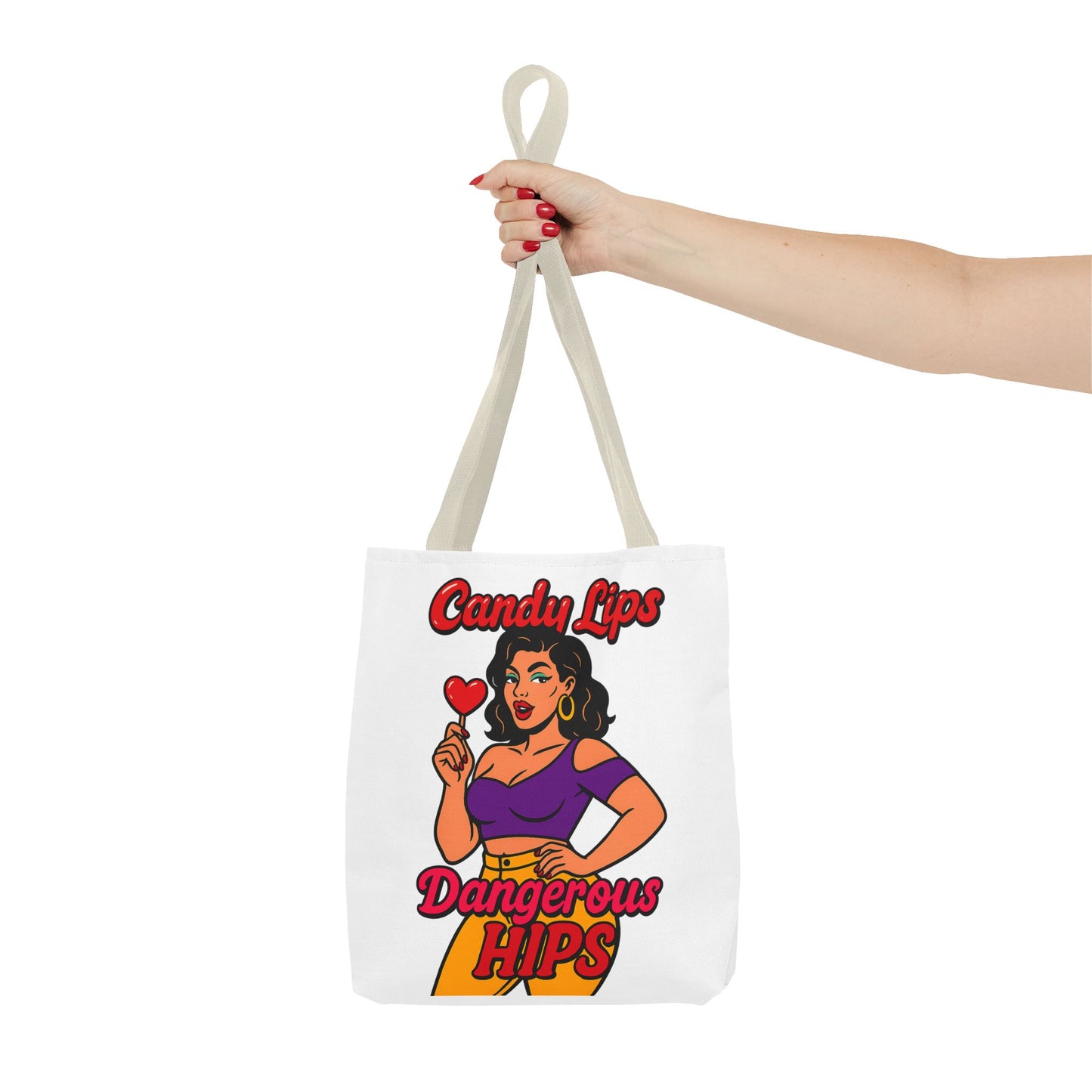 Vintage Pin-Up Style Tote Bag, Fun Summer Tote, Retro Handbag, Gift for Her, Stylish Grocery Bag, Cute Everyday Bag