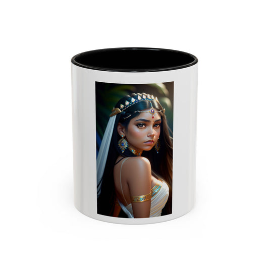 Mystic Jewel Princess  Coffee Mug — Elegant Feminine Art Ceramic