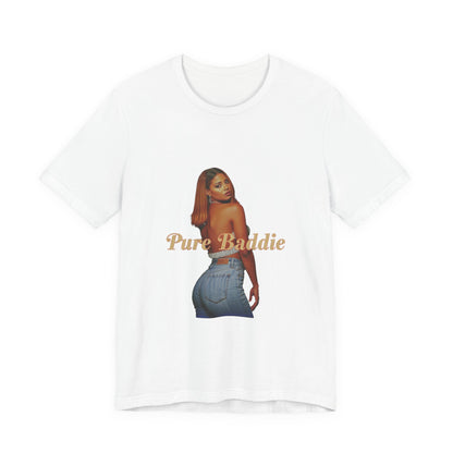 Unisex Graphic Tee - Pure Baddie Vibe, Casual Wear for Everyday Adventures, Perfect for Summer, Festivals, & Social Gatherings
