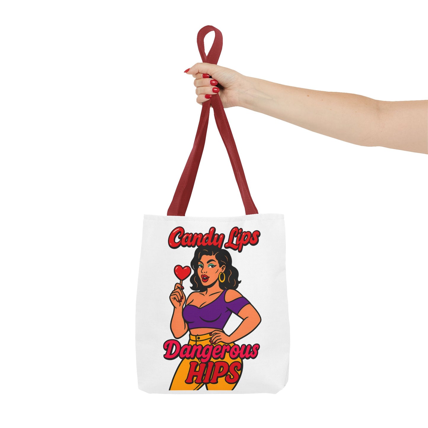 Vintage Pin-Up Style Tote Bag, Fun Summer Tote, Retro Handbag, Gift for Her, Stylish Grocery Bag, Cute Everyday Bag