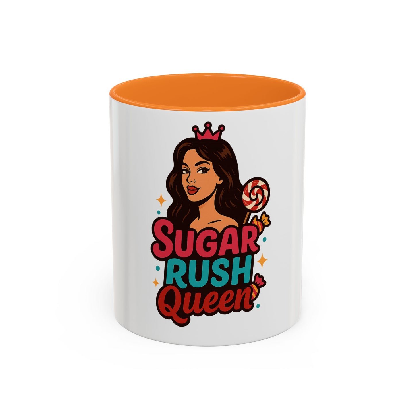 Colorful Sugar Rush Queen Mug, Fun Gift for Sweet Lovers, Cute Coffee Cup, Birthday, Celebration, Drinkware
