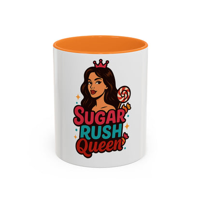 Colorful Sugar Rush Queen Mug, Fun Gift for Sweet Lovers, Cute Coffee Cup, Birthday, Celebration, Drinkware