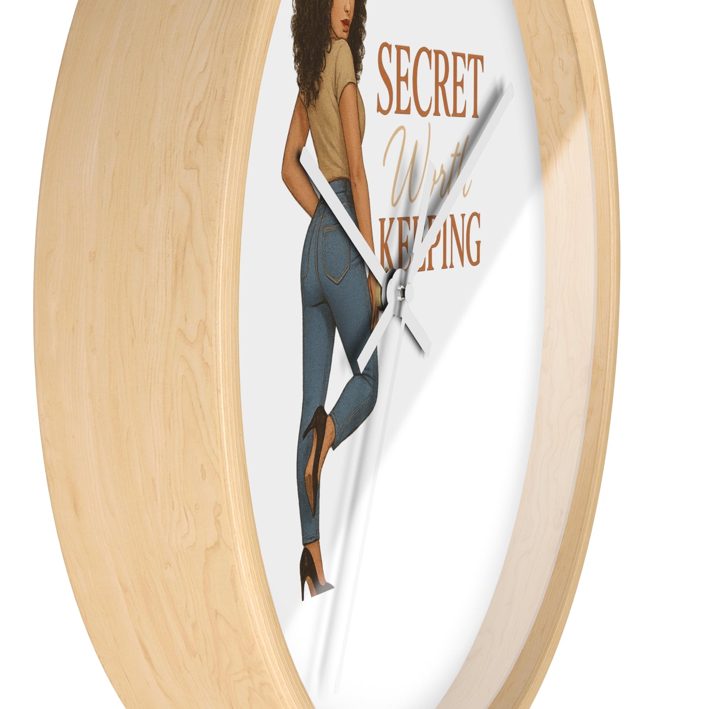 Stylish Secret Keeping Wall Clock, Home Decor, Time Management, Unique Gift, Modern Office Decor, Trendy Wall Art