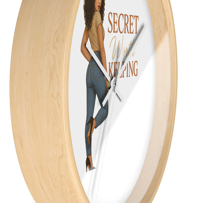 Stylish Secret Keeping Wall Clock, Home Decor, Time Management, Unique Gift, Modern Office Decor, Trendy Wall Art