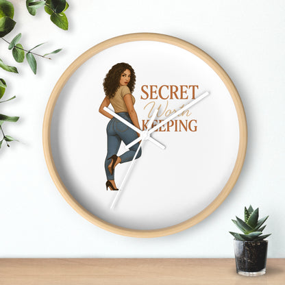 Stylish Secret Keeping Wall Clock, Home Decor, Time Management, Unique Gift, Modern Office Decor, Trendy Wall Art
