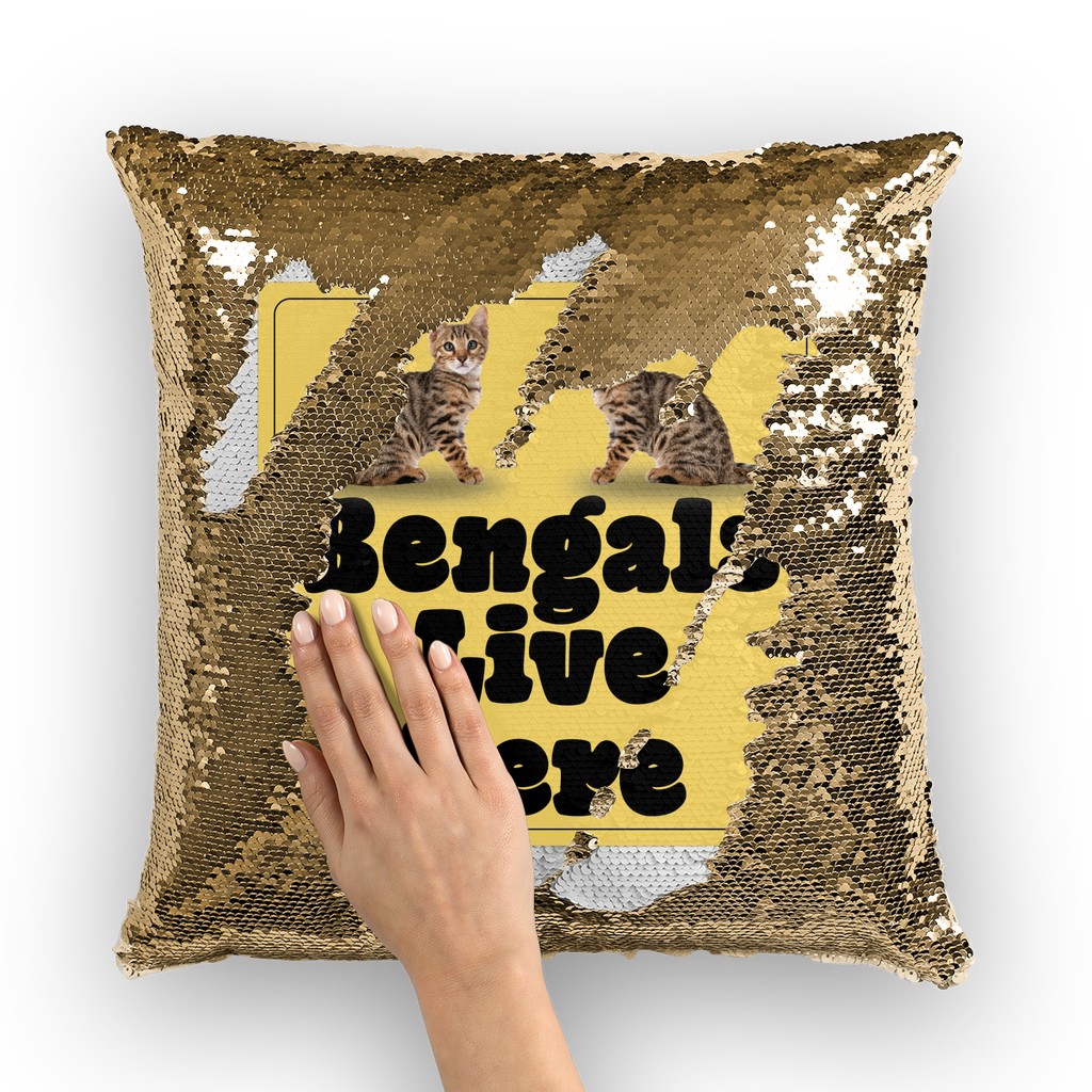 Bengals Sequin Cushion Cover