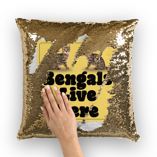 Bengals Sequin Cushion Cover