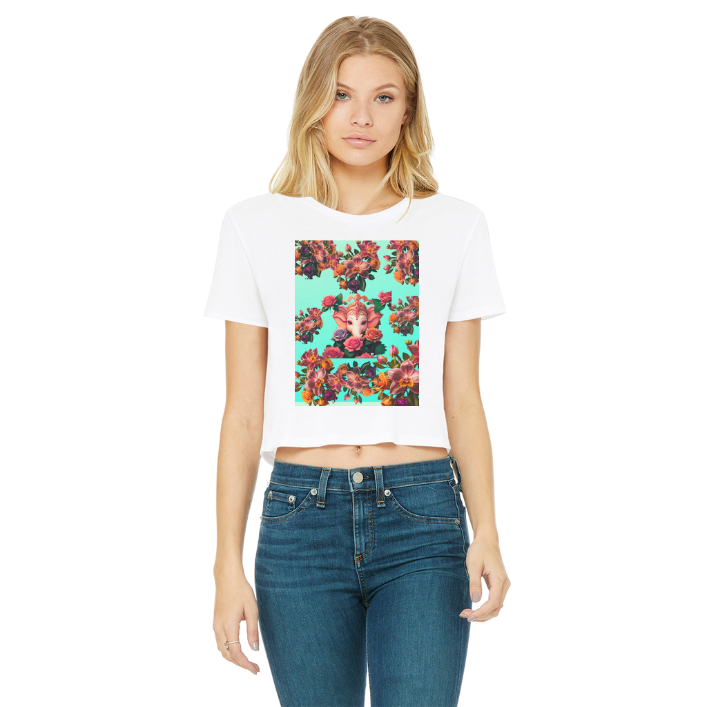 Harmonious Classic Women's Cropped Raw Edge T-Shirt