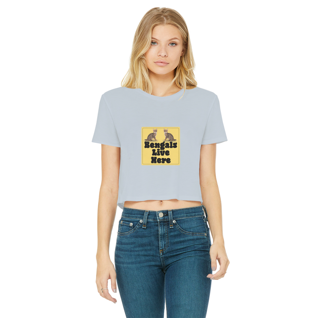 Bengals Classic Women's Cropped Raw Edge T-Shirt