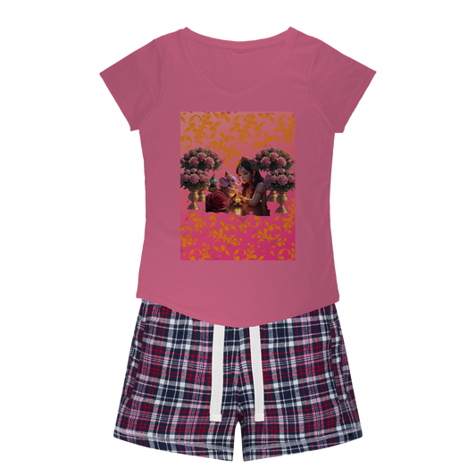 Best Friend Women's Sleepy Tee and Flannel Short