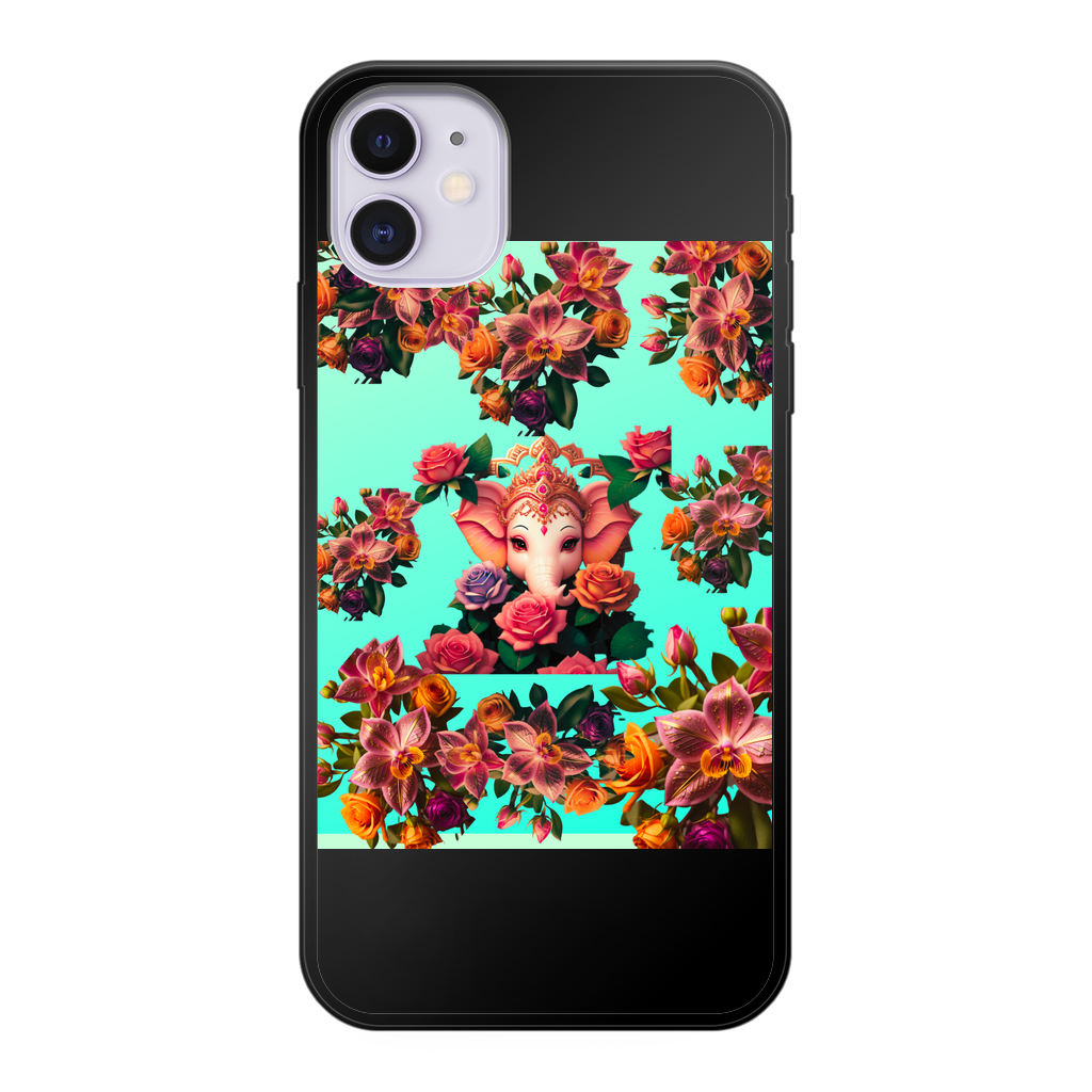 Harmonious Back Printed Black Soft Phone Case