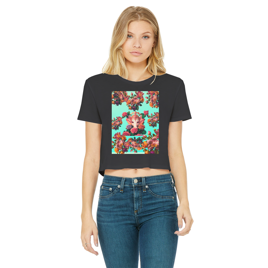 Harmonious Classic Women's Cropped Raw Edge T-Shirt