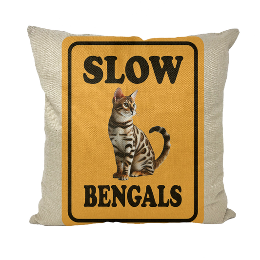 slow bengals  Throw Pillow with Insert