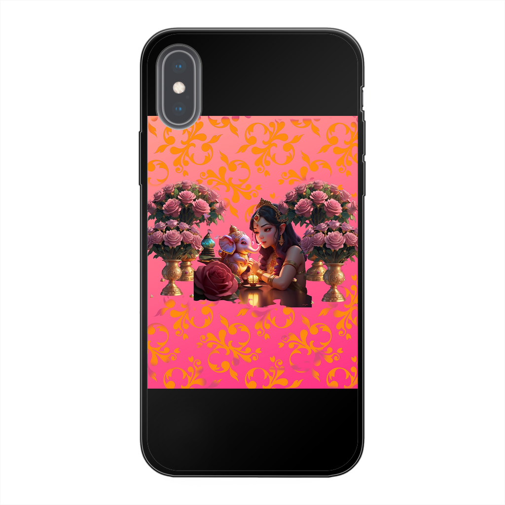 Best Friend Back Printed Black Soft Phone Case