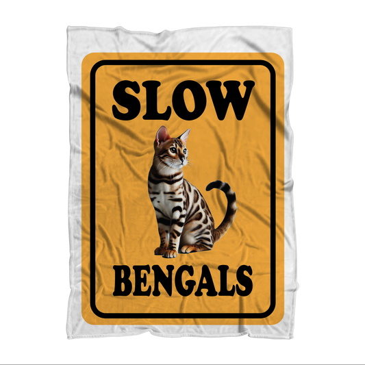 slow bengals Sublimation Throw Blanket