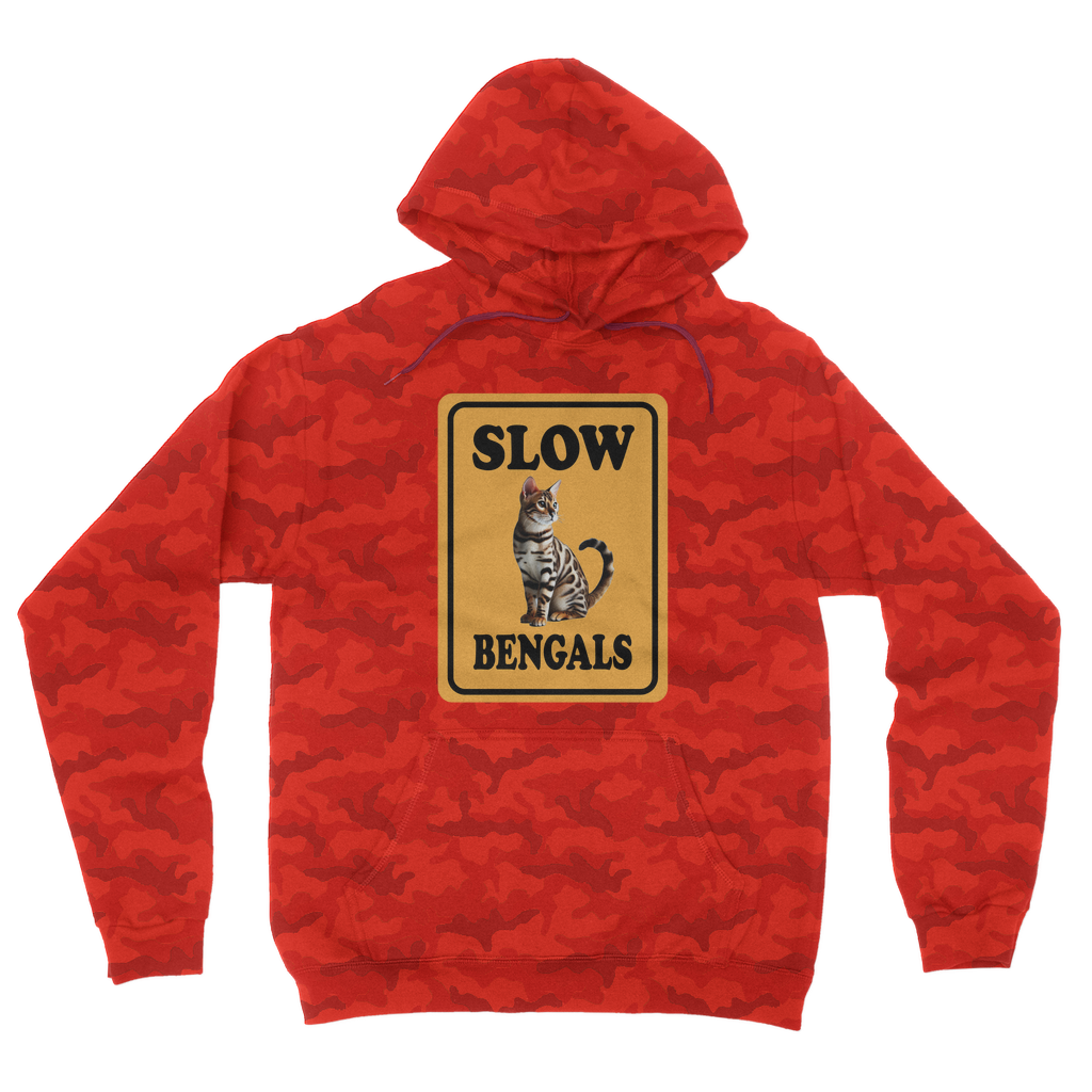 slow bengals Camouflage Adult Hoodie