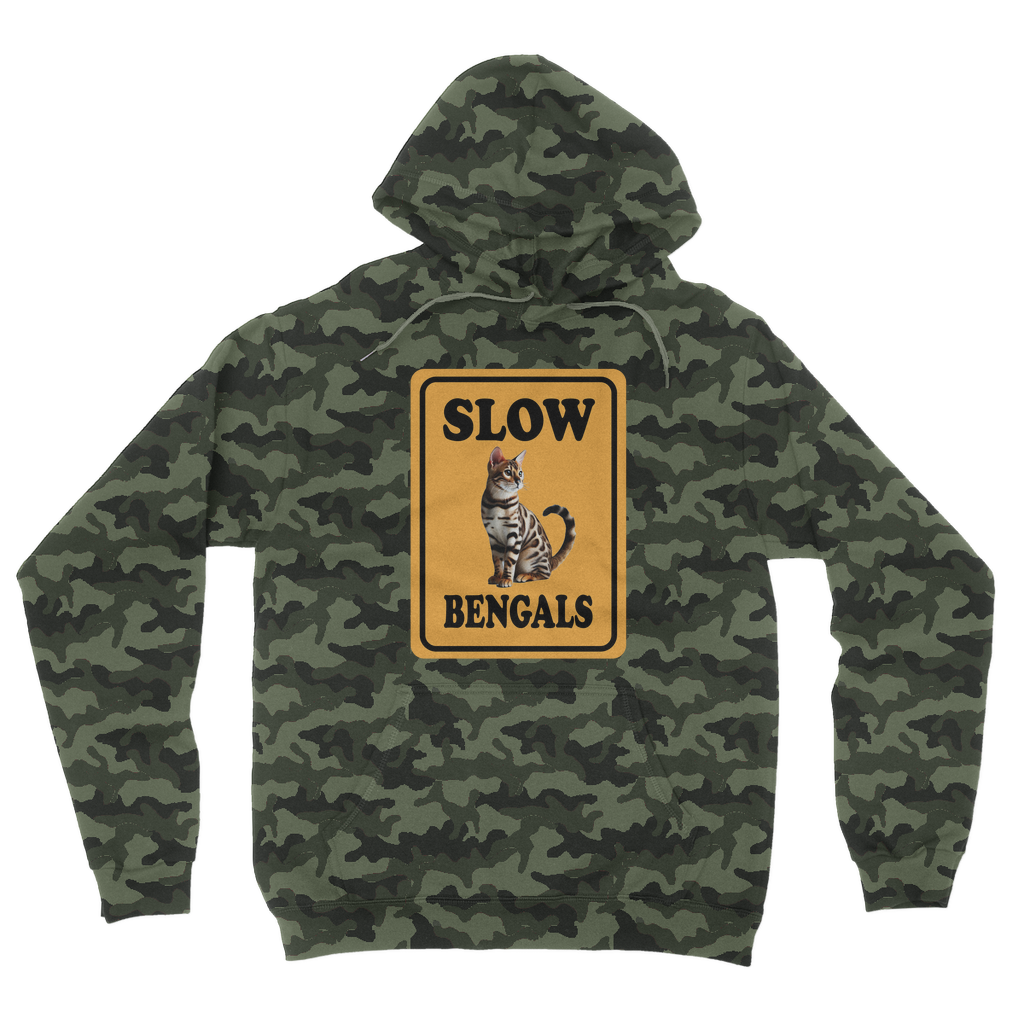 slow bengals Camouflage Adult Hoodie