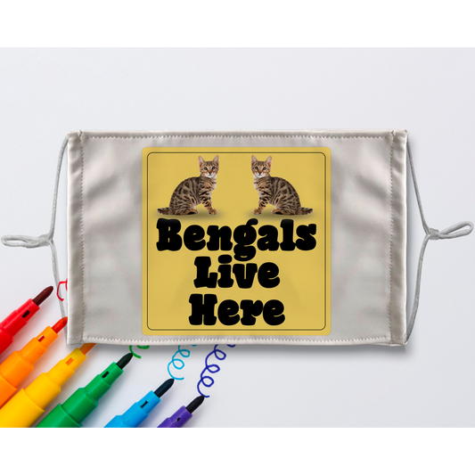 Bengals Sublimation Colouring Face Mask