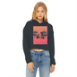 Best Friend Ladies Cropped Raw Edge Hoodie