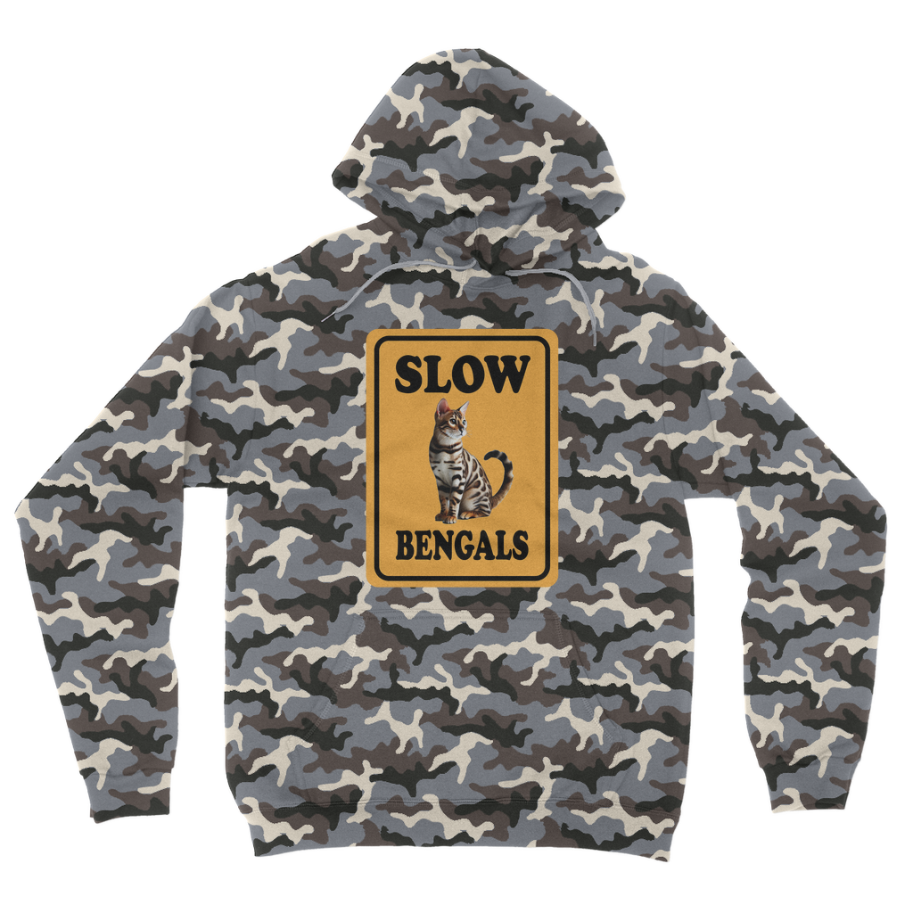 slow bengals Camouflage Adult Hoodie