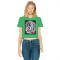 Good Fortune Classic Women's Cropped Raw Edge T-Shirt