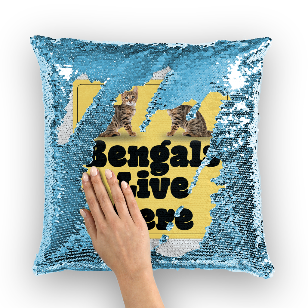 Bengals Sequin Cushion Cover