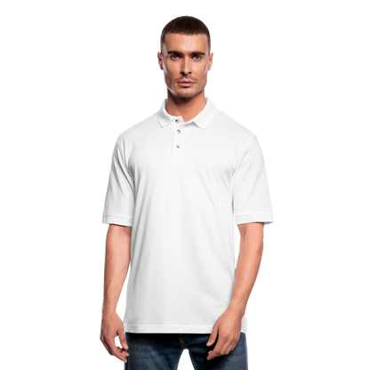 Men's Pique Polo Shirt - white