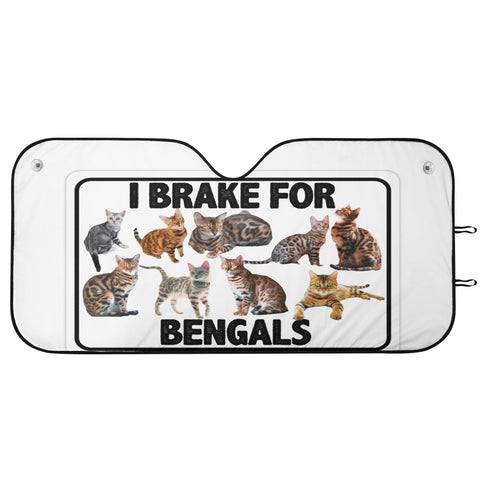 I Brake for Bengals Car Auto Sun Shade