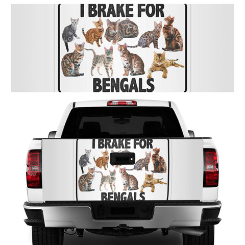 I Brake for Bengals Truck Decals Sticker
