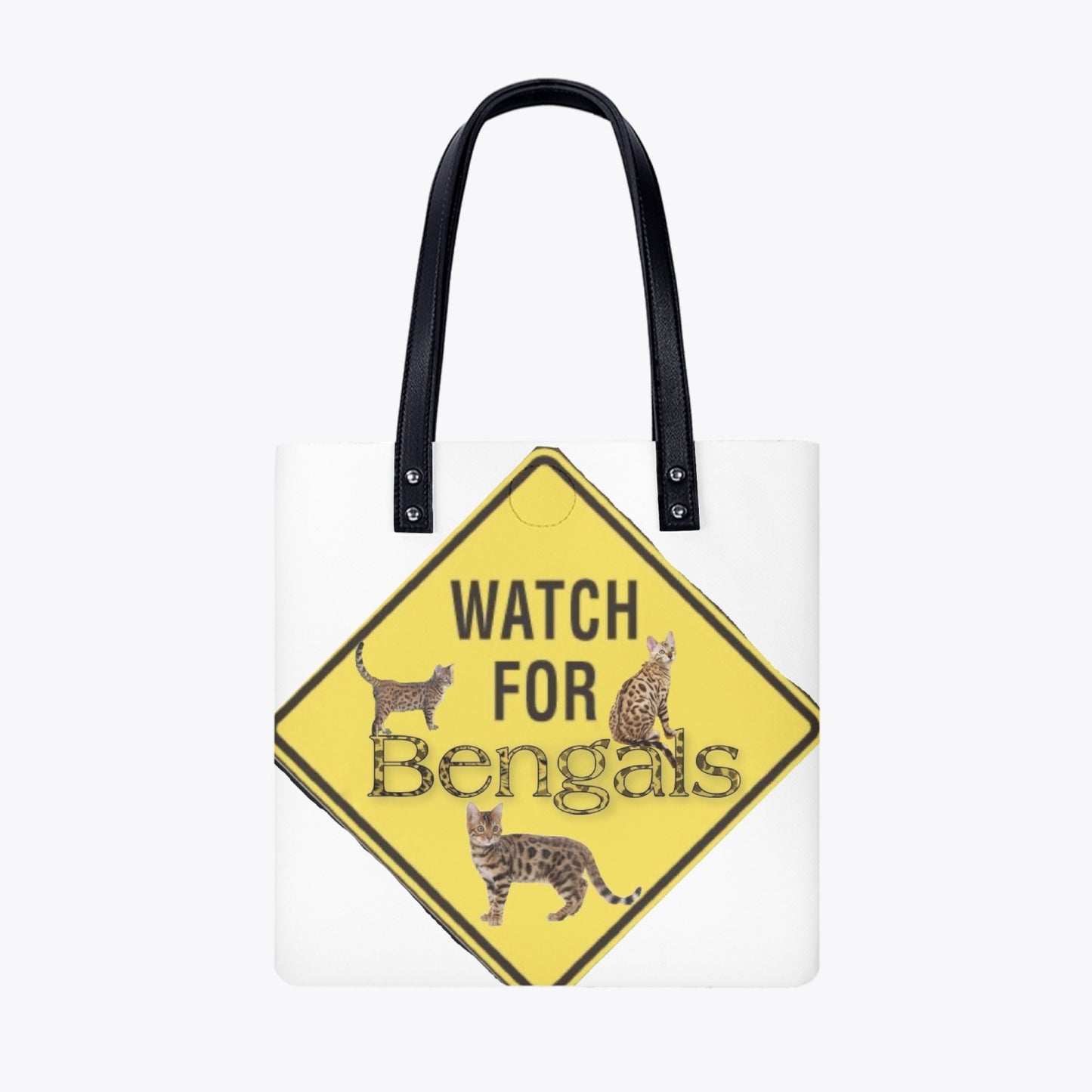 3 Bengals 567. Large Regular PU Leather Tote Bags