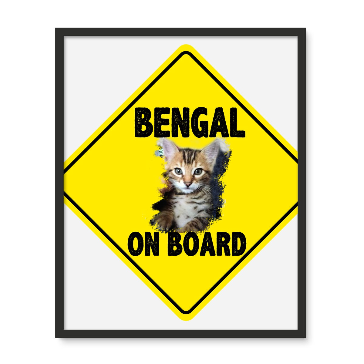 Bengal on Board  Framed Photo Tile