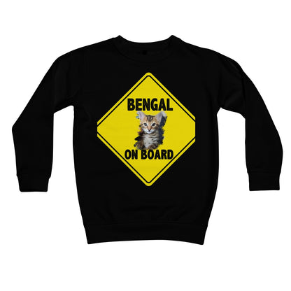 Bengal on Board  Kids Sweatshirt